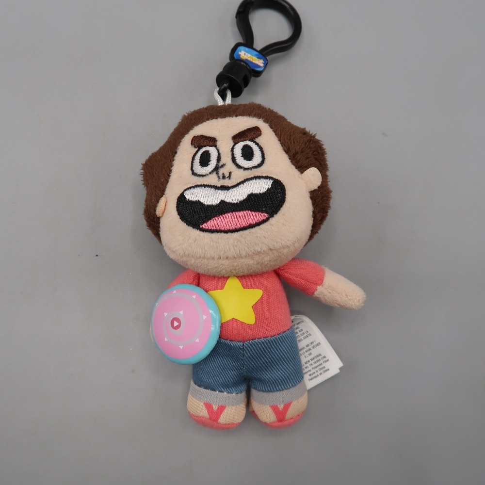 Steven Universe w Shield Cartoon Network Plush Clip On Keychain Hangers 4"